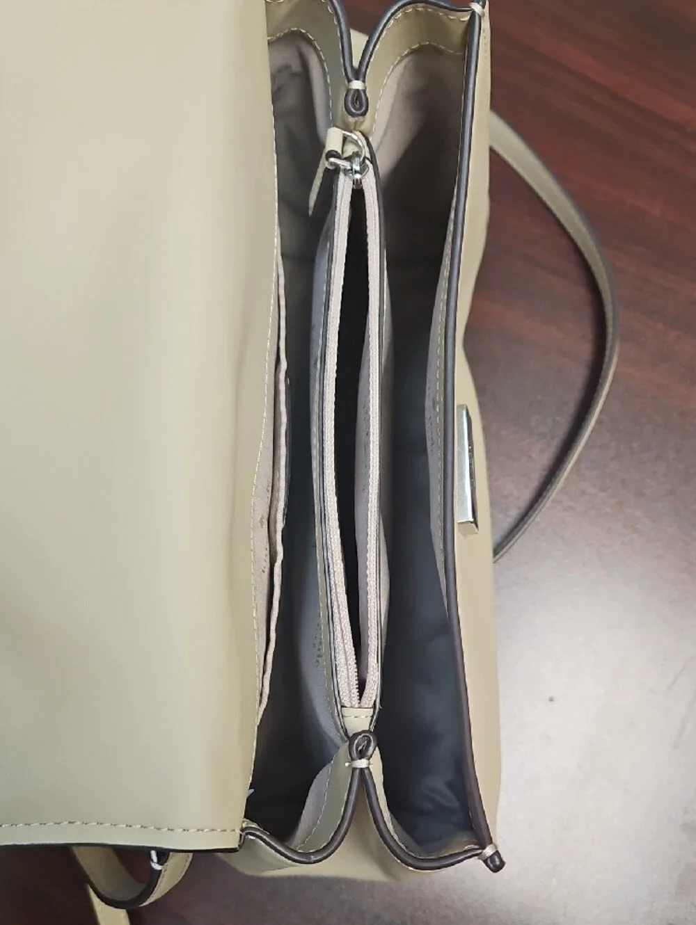 kate spade Cream Two-Tone Suede & Leather Satchel